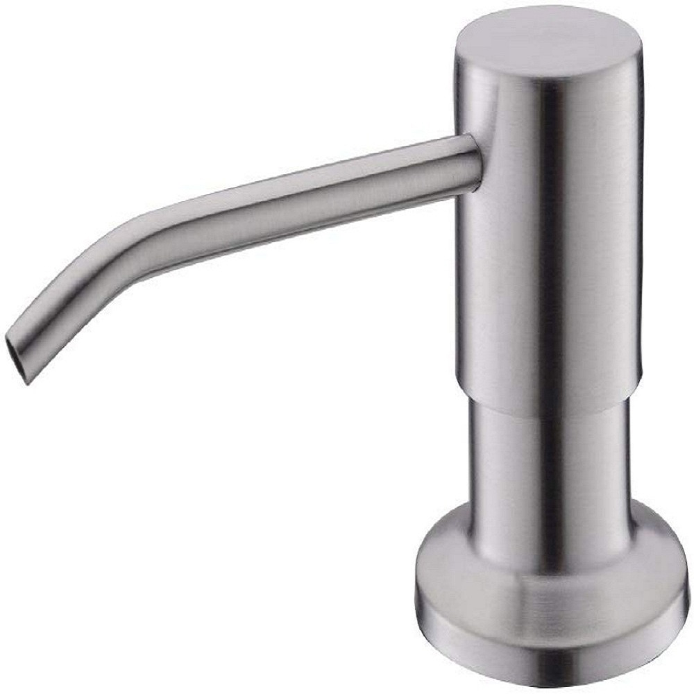 VESLA HOME Built In Deck Mount Stainless Steel Pump Liquid Lotion Kitchen Countertop Sink Soap Dispenser,Brushed Nickel Kitchen Soap Dispenser